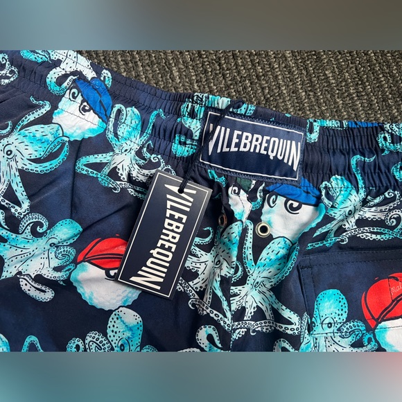 -BLOWOUT $75 firm -  NWT - Vilebrequin x Malbon Moorise Bleu Marine Swim trunks - Picture 3 of 7